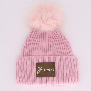 NWT - Yves Salomon Knit Pom Beanie - Flamant Rose❄️🧣